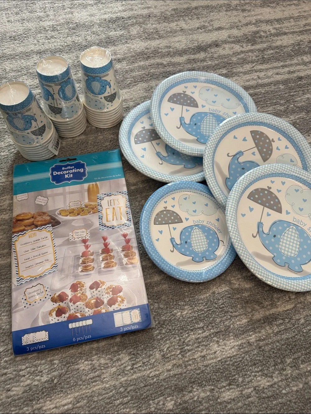 Boy Baby Shower Blue Elephant Party Bundle